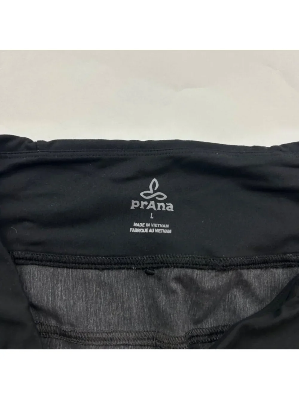 Prana Charcoal Stretch Knit Waist Cropped Athletic Pant L - Picture 3 of 5